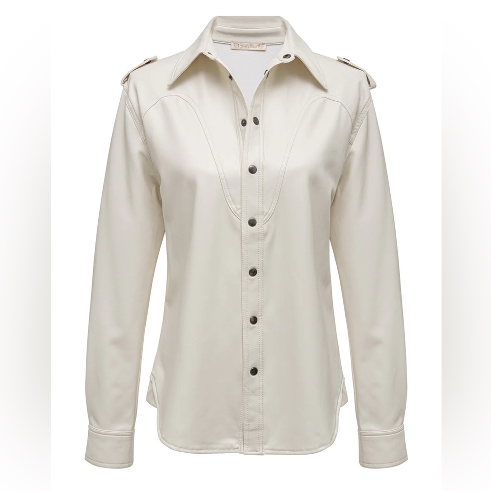 Gold Hawk Faux Leather Shirt